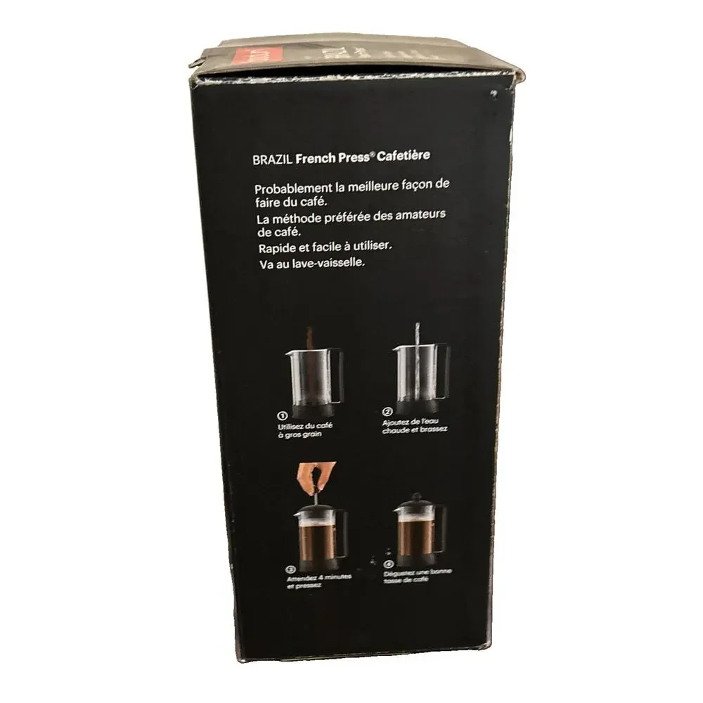 Bodum Brazil French Press Coffee Maker 8 Cup 34 Oz With Manual Pre-Owned